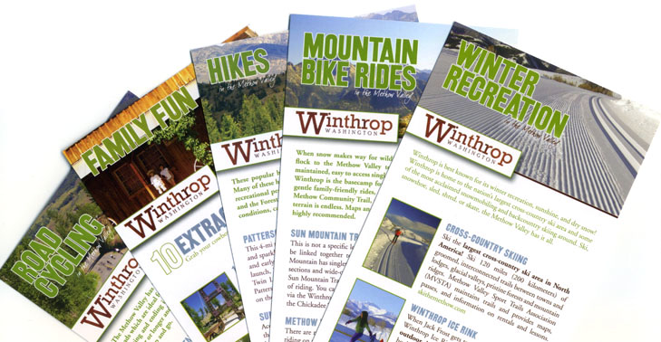image of rack cards advertising winthrop