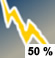 Chance Thunderstorms Chance for Measurable Precipitation 50%